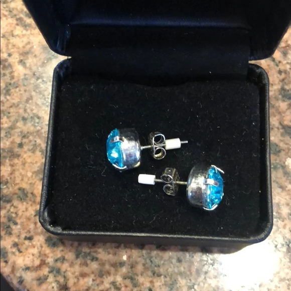 Large Teal Studs - Picture 2 of 2